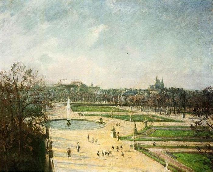 Camille Pissarro Tuileries Gardens Norge oil painting art